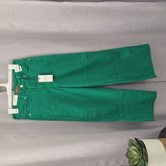 Judy Blue Kelly Green High-Rise Wide Leg Crop Jeans, Size 5/27, NWT - Picture 5 of 9